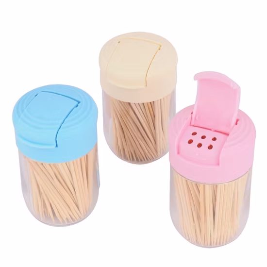 プラスチックチューブ入りの高品質の竹つまようじ使い捨てカスタム